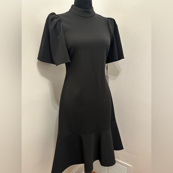Calvin Klein Dresses & Skirts - NWT Calvin Klein Bell Sleeved Black Midi Dress, Size 4
